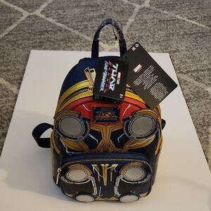 Loungefly Marvel NWT THOR Love and Thunder Mini Backpack. GLOW IN THE DARK